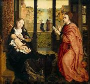 Rogier van der Weyden St Luke Drawing a Portrait of the Madonna oil on canvas